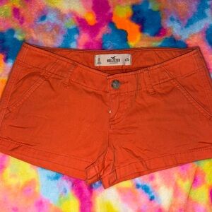 Hollister Vibrant Orange Casual Shorts
